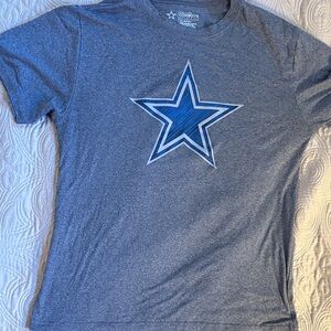 NFL Dallas Cowboys Gray and Blue Star Short Sleeve Tee